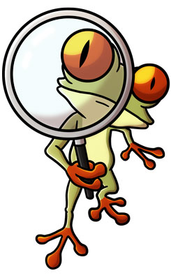 245x390   Tree Frog with Magnify Glass